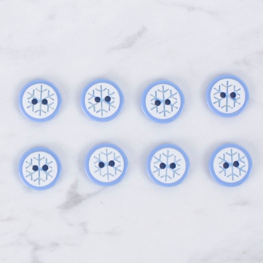 Loren Crafts 8'li Mavi Rengi Düğme - 0550